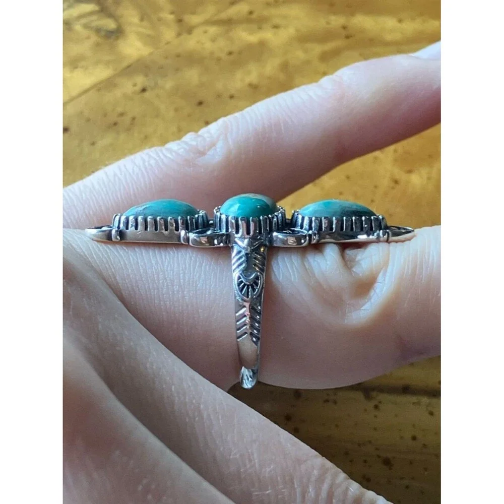 Royston Turquoise Sterling Silver Ring Size 6